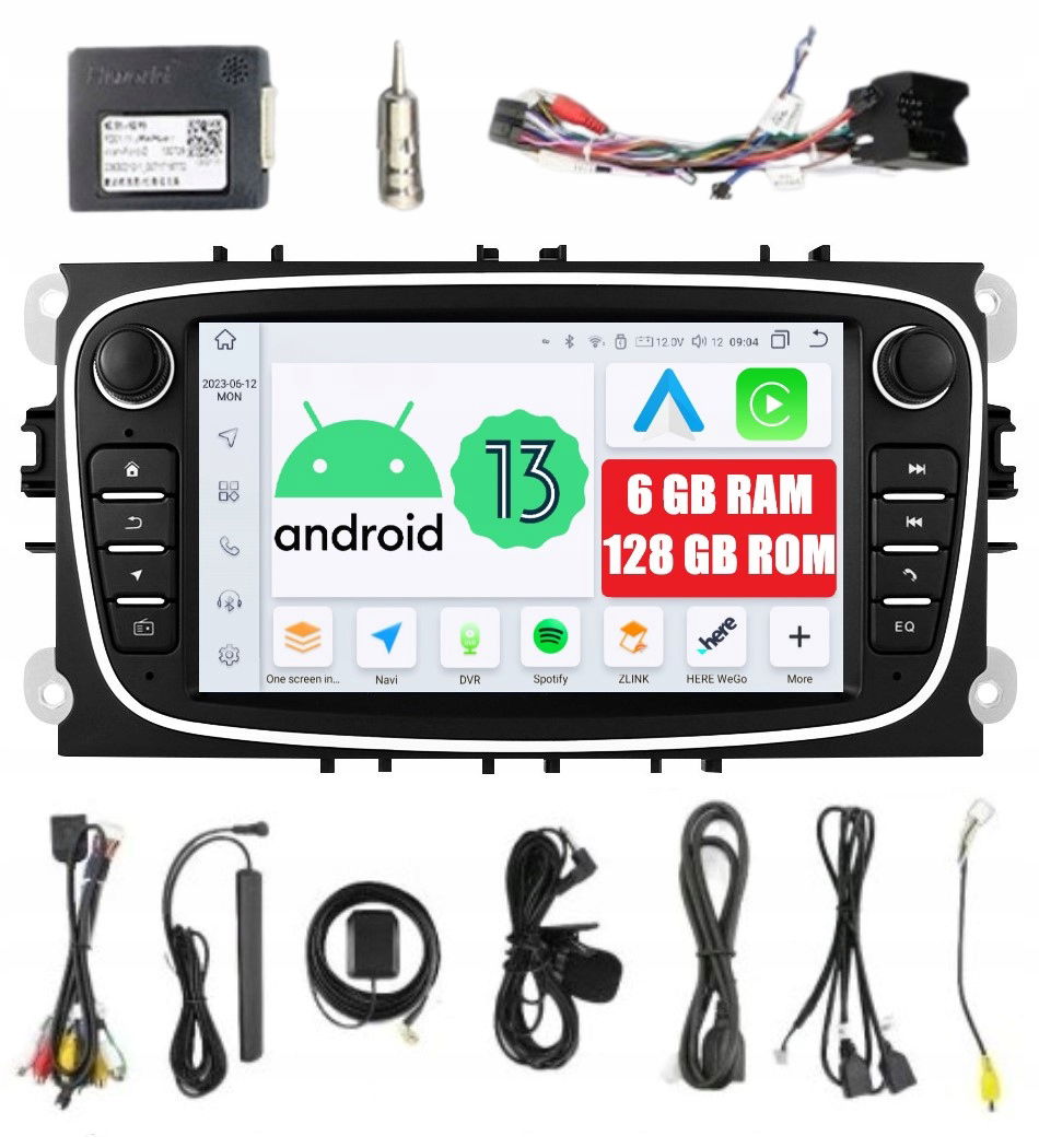 Rádio 2DIN Navigácia Android Ford Focus 2 MK2 II 6/128 Gb Dsp Carplay Lte