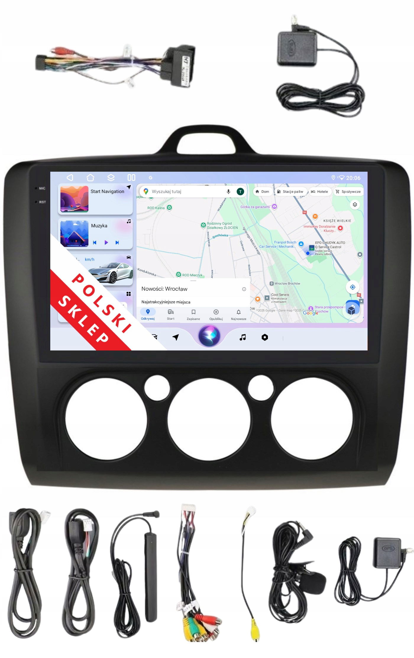 Rádio 2DIN Navigácia Android Ford Focus MK2 2 II 6/128 Gb Dsp Carplay Lte
