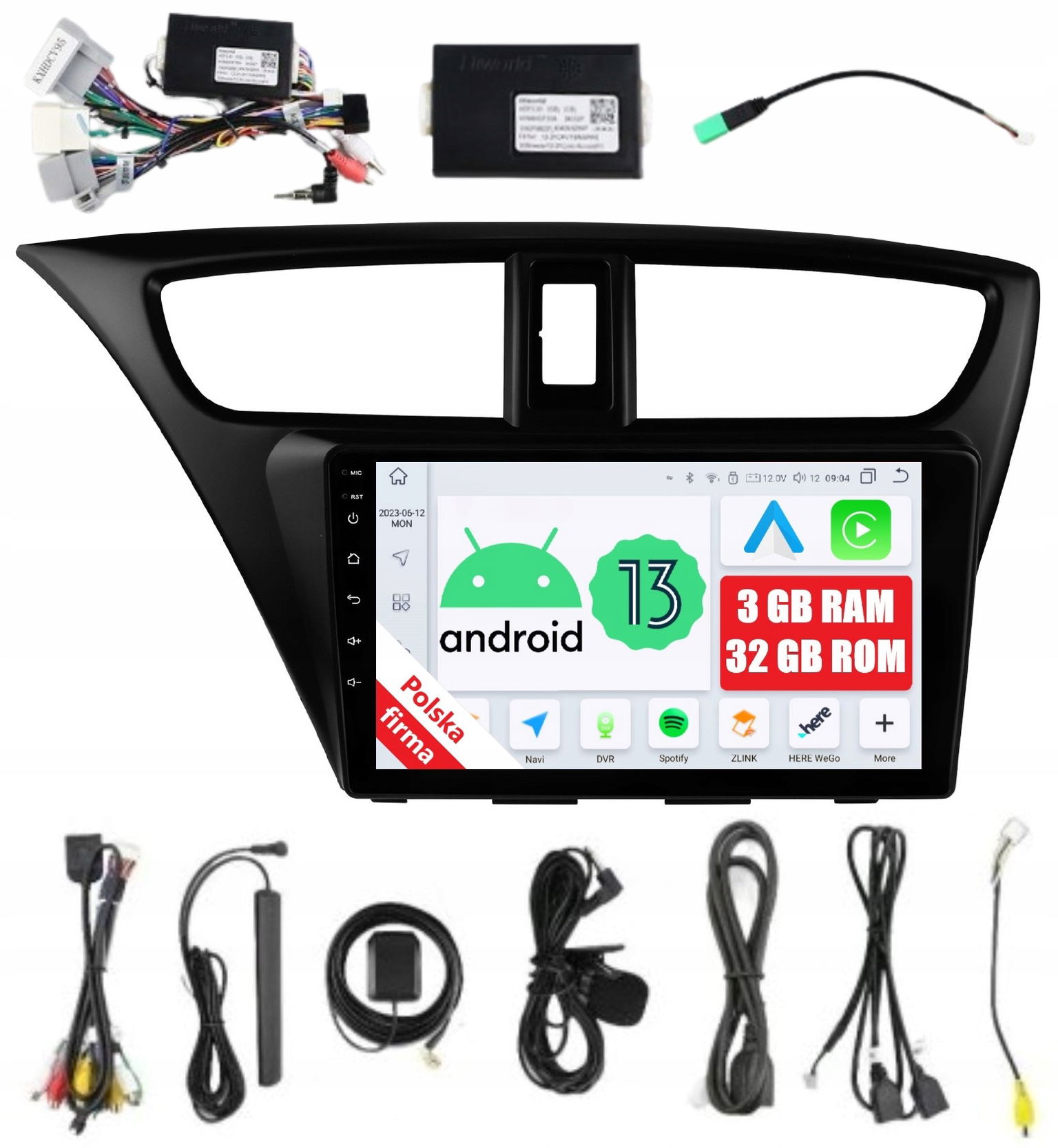 Rádio 2DIN Navigácia Android Honda CIVIC IX 9 3/32 Gb Dsp Carplay Lte