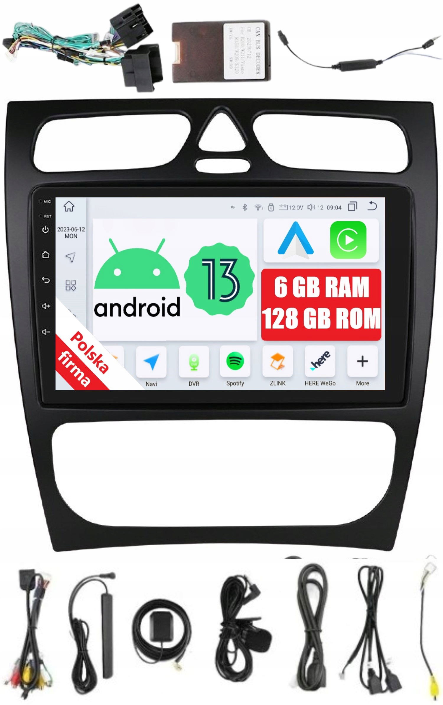 Rádio 2DIN Navigácia Android Mercedes Benz Clk W209 6/128GB Dsp Carplay Lte