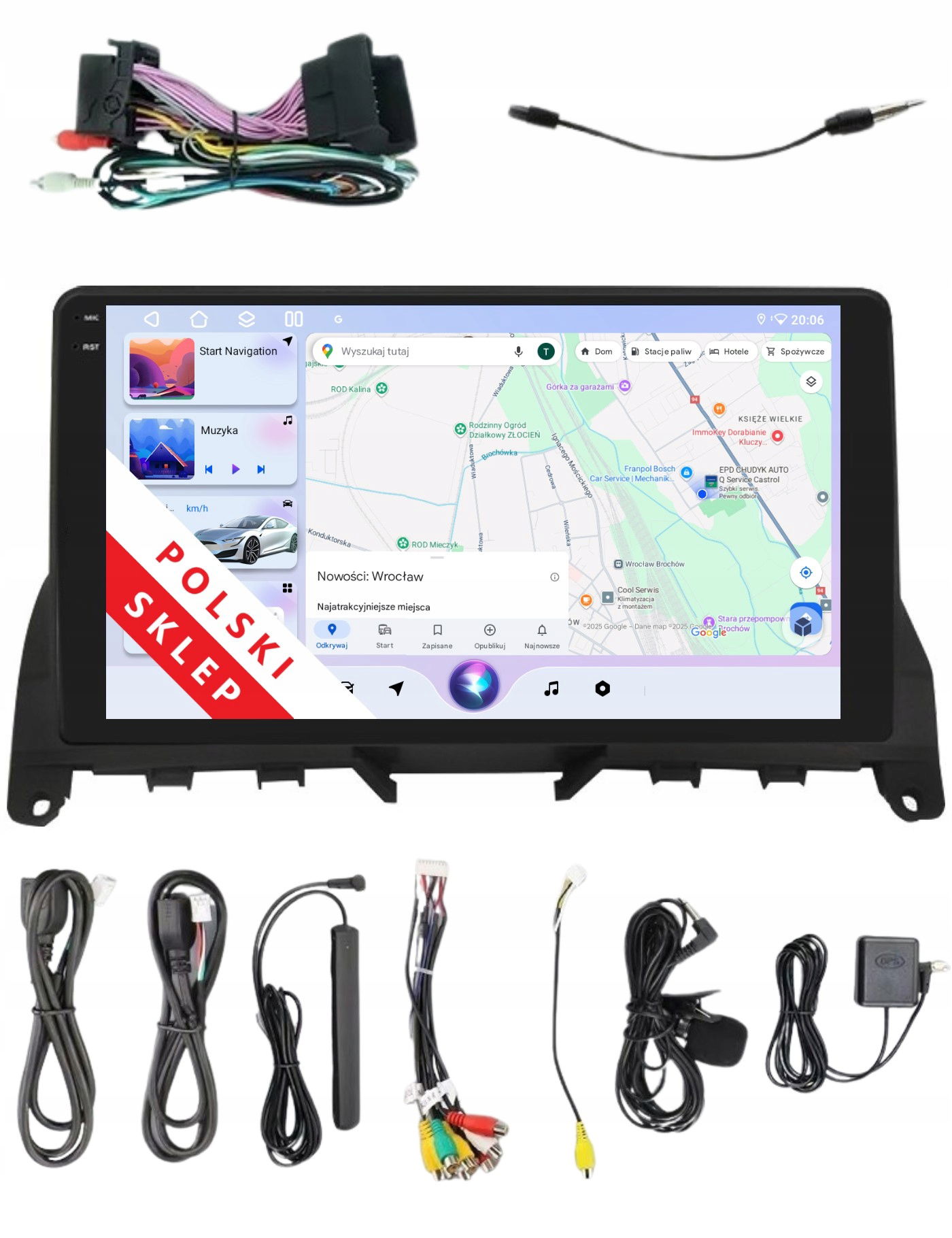 Rádio 2DIN Navigácia Android Mercedes C W204 S204 Carplay Dsp 6/128 Gb Lte