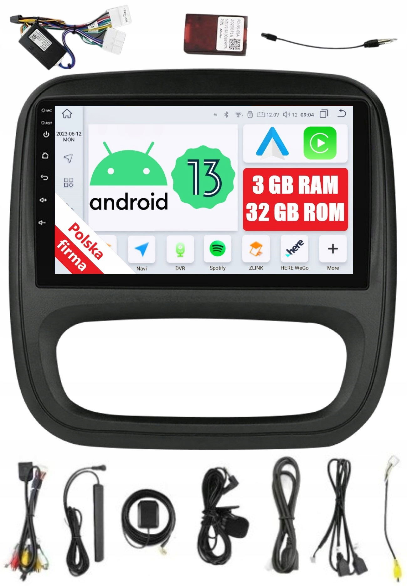 Rádio 2DIN Navigácia Android Opel Vivaro B 3/32 Gb Dsp Carplay Lte