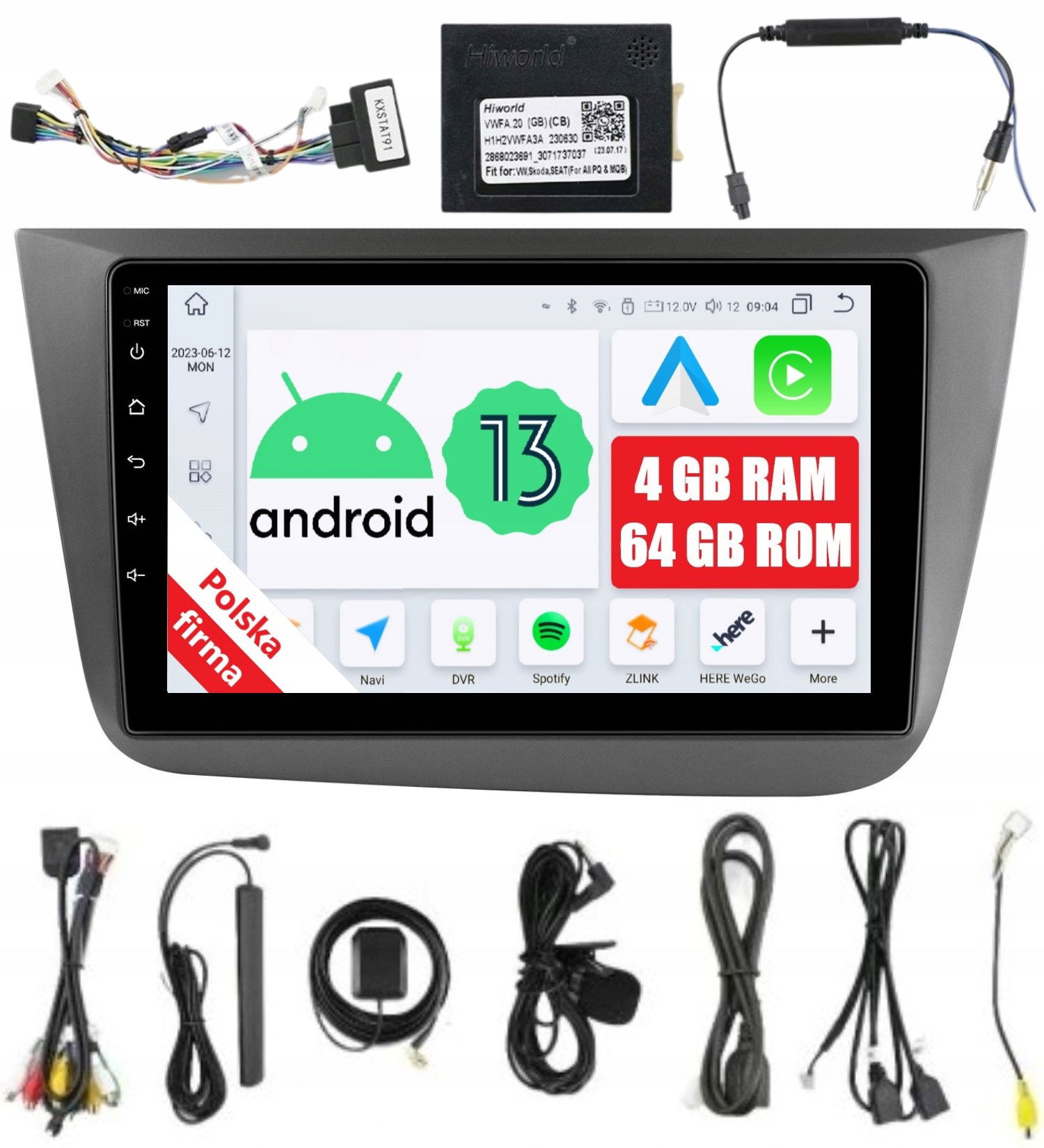 Rádio 2DIN Navigácia Android Seat Altea XL 4/64GB Dsp Carplay Lte