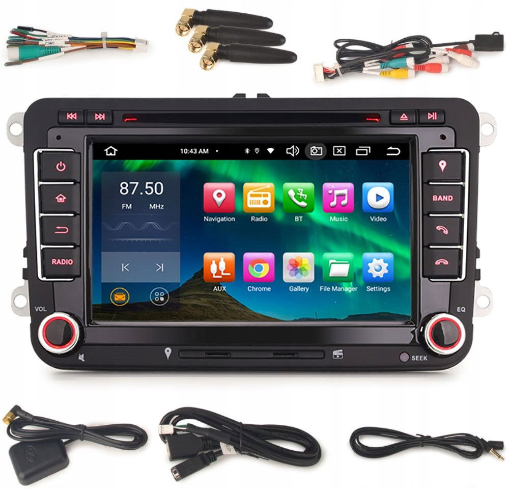 Rádio 2DIN Navigácia Android Seat Leon Alhambra 2 II 4/64GB Dsp Carplay Lte