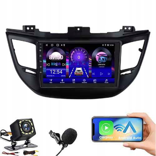 Rádio Android 13 Navigácia Hyundai Tucson 2015-2018 Carplay 64GB