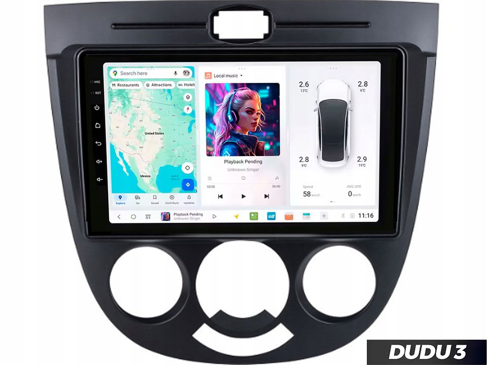 Rádio Android Dudu 3 pre Chevrolet Optra 2004-2008 4/64 CarPlay, Bluetooth