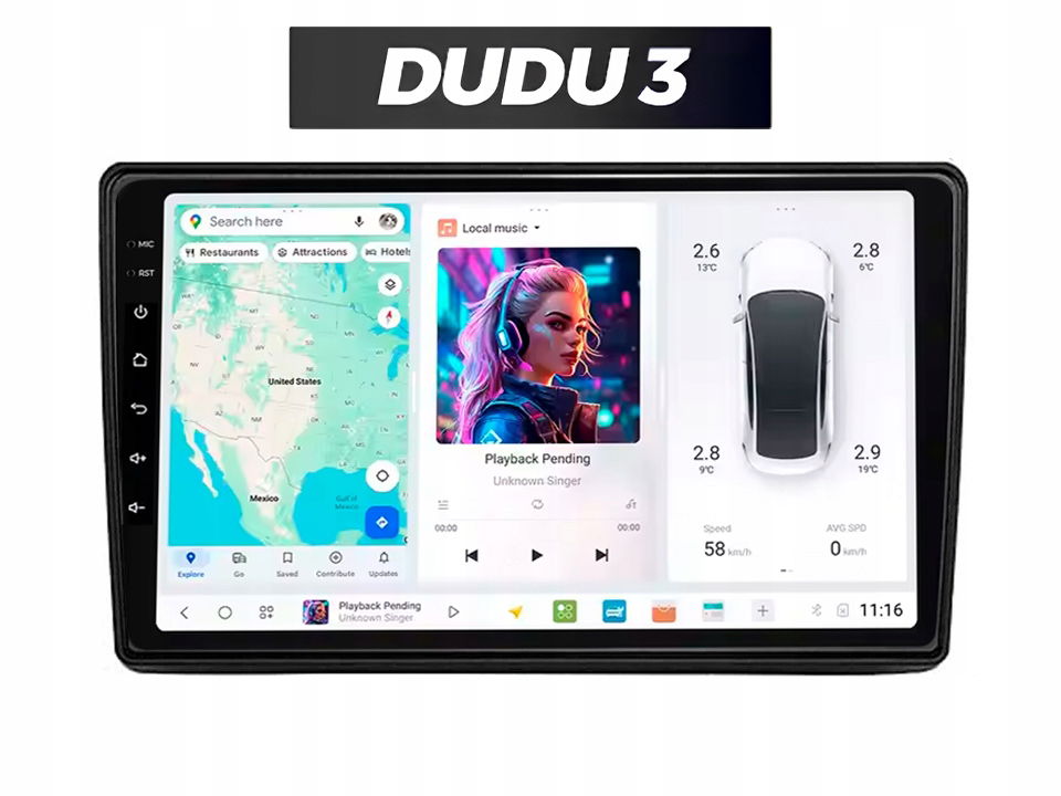Rádio Android Dudu 3 pre Citroen Berlingo 2015-2018 4/64 CarPlay Bluetooth