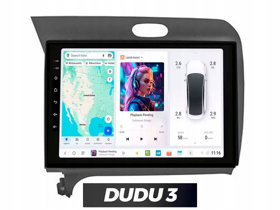 Rádio Android Dudu 3 pre Kia K3 Forte Shuma 2013-15 4/64 CarPlay Bluetooth