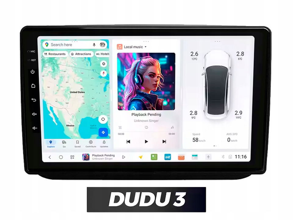 Rádio Android Dudu 3 pre Škoda Fabia 2007-2014 4/64 CarPlay Bluetooth Gps