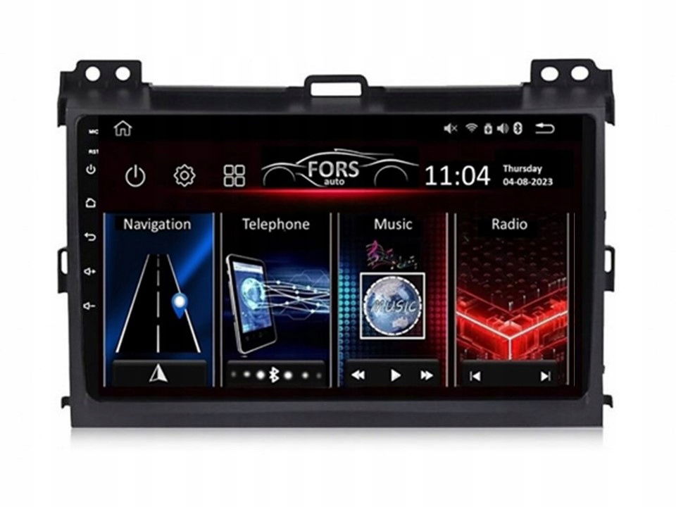 Rádio Android FS-Max4 Prado 120 2004-2009 4/32 CarPlay Android Auto 8-jadrový