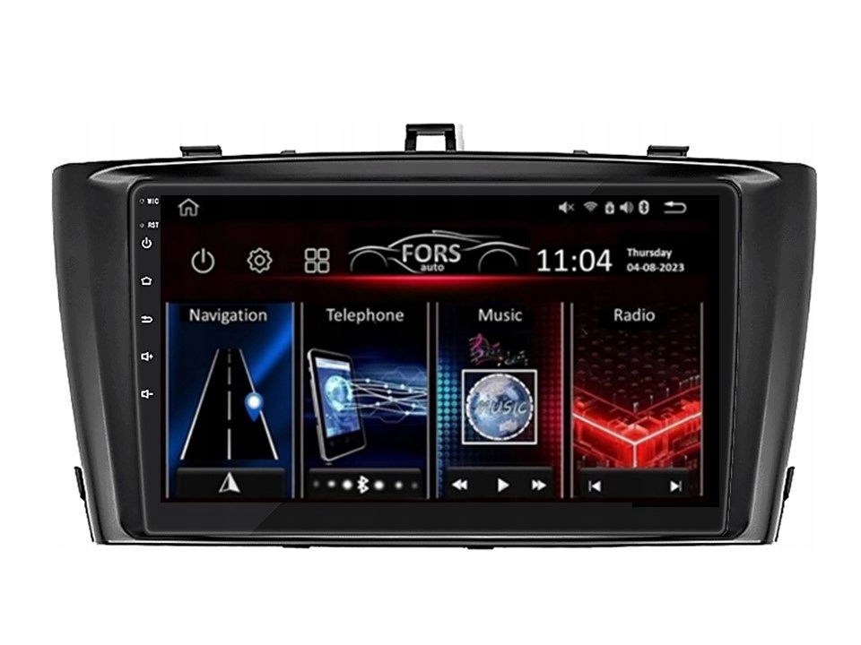 Rádio Android FS2-Pro Avensis 2008-2015 2/32 CarPlay Android Auto 8-core