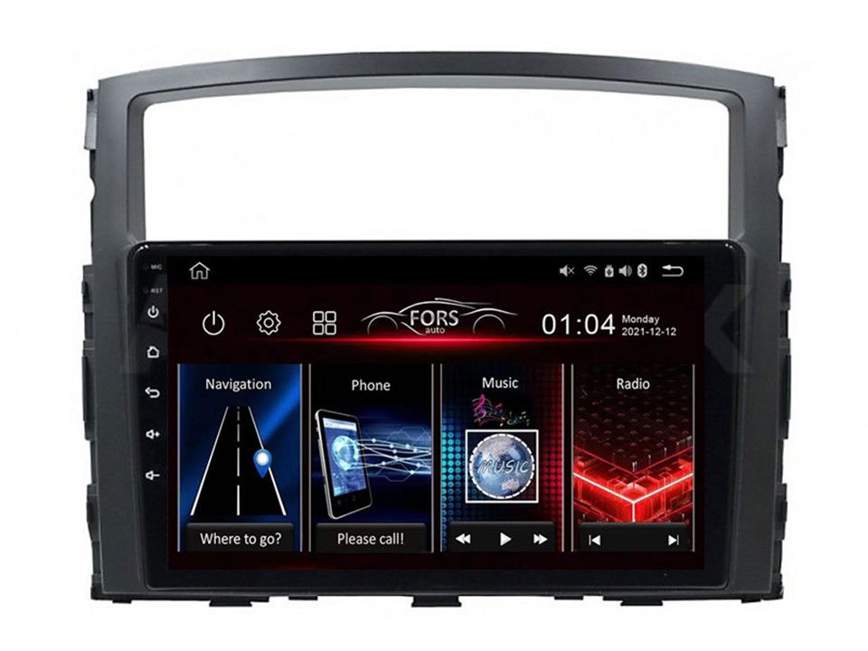 Rádio Android FS2-Pro Pajero 2006-2014 2/32 CarPlay Android Auto 8-core
