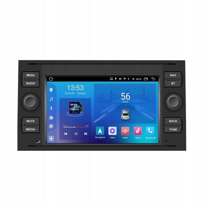 Rádio Android FS2-Ultra Ford Fiesta/Transit 2/32GB, CarPlay AndroidAuto