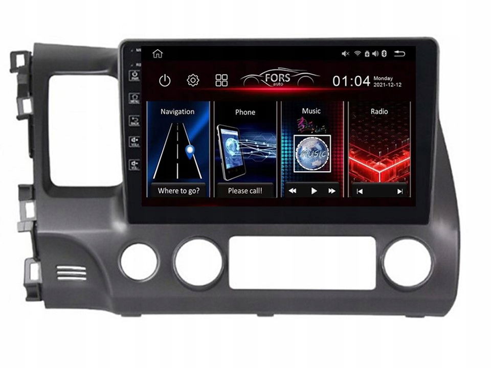 Rádio Android FS4-Max Honda Civic 2006-2011 4/32 Carplay AndroidAuto 2K Dsp