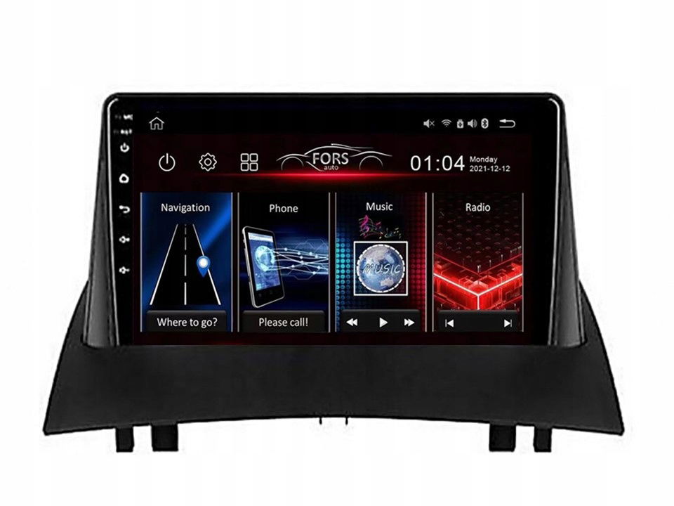 Rádio Android FS4-Max Megane 2 2003-2009 4/32 Carplay AndroidAuto 2K Dsp