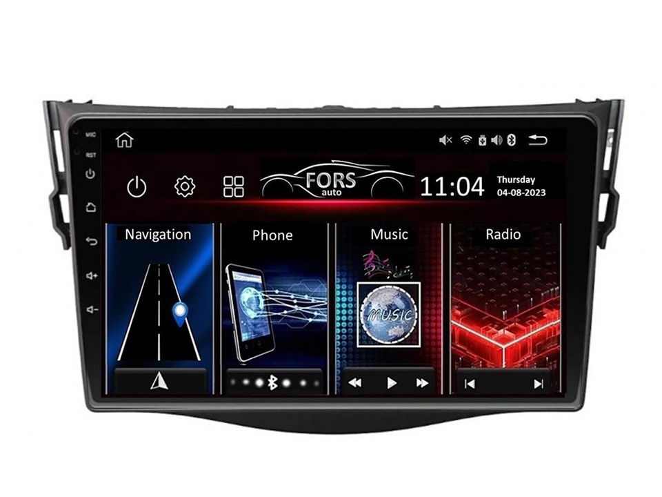 Rádio Android FS4-Max RAV4 2006-2012 4/32 Carplay AndroidAuto 2K Dsp