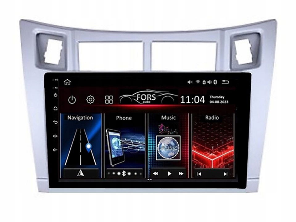 Rádio Android FS4-Max Yaris Vitz Platz 4/32 Carplay AndroidAuto 2K Dsp