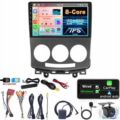 Radio Android Mazda 5 2005-2010 Carplay 4GB+64GB Sim 8-core