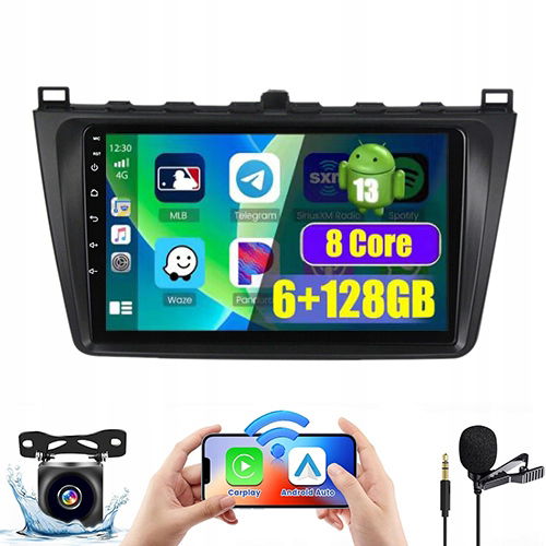 Rádio Android Mazda 6 2008-2012 Sim Dsp Carplay 6GB 128GB