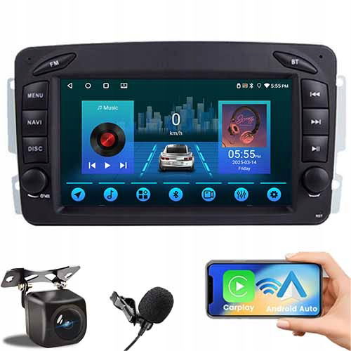 Rádio Android Mercedes C W203 Viana Vito Clk W209 C209 A W168 Gps 4GB 64GB
