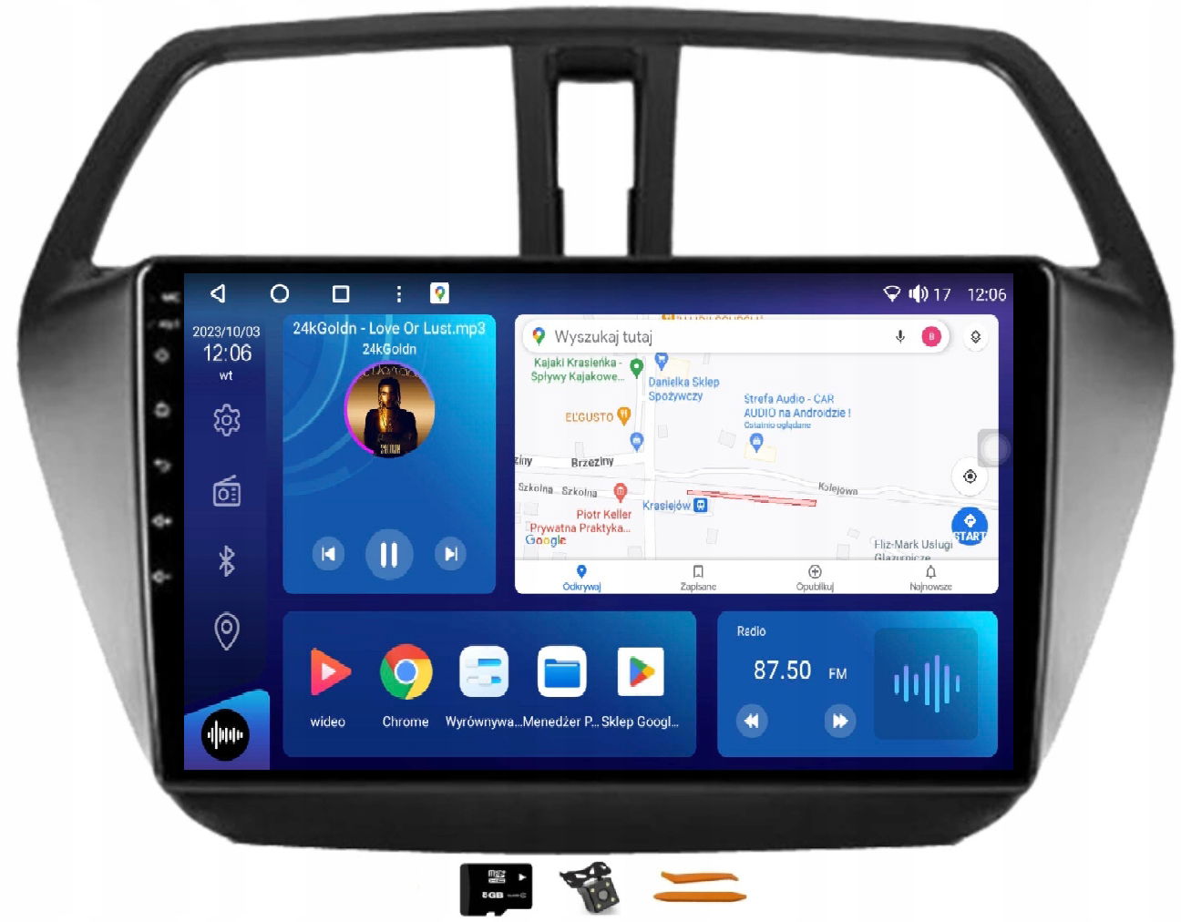 Rádio Android Navigácia Carplay Lte Gps Dsp Ips Suzuki SX4 S-cross 13-16