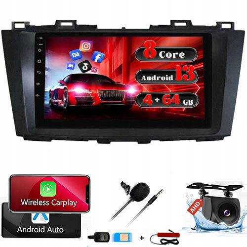 Radio Android Navigácia Mazda 5 2010-2016 Carplay Sim 8-core 4GB+64GB