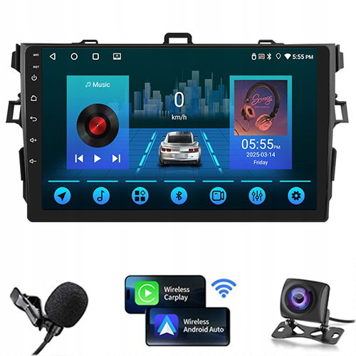 Rádio Android Navigácia Toyota Corolla E15 2006-2012 Carplay 4GB 64GB