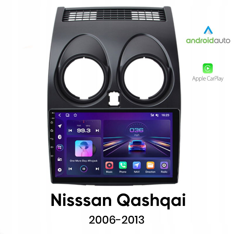 Rádio Android Nissan Qashqai J10 bezdrôtové Carplay Android Auto 4+64
