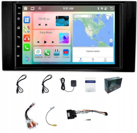 Rádio Android Usb Wifi Bt Ford C-max Kuga Galaxy Smax Focus 4GB 64GB