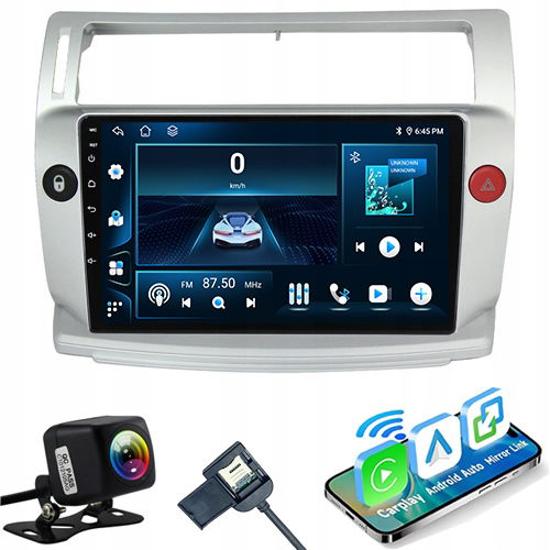 Radio Bt Gps Android Citroen C4 2004-2010 Carplay 4GB+64GB Sim 8-core