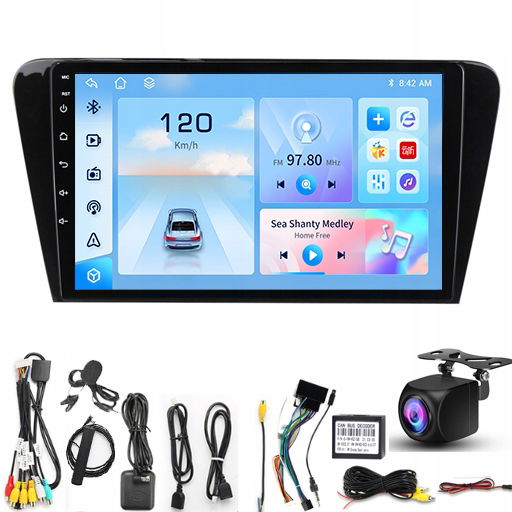 Radio Bt Gps Android Škoda Octavia 3 2013-2019 Carplay 6GB/128GB Sim 8-core