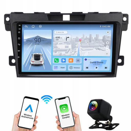 Rádio Bt Navigácia Gps Android Mazda CX-7 2007-2014 Carplay 6GB/128GB Sim