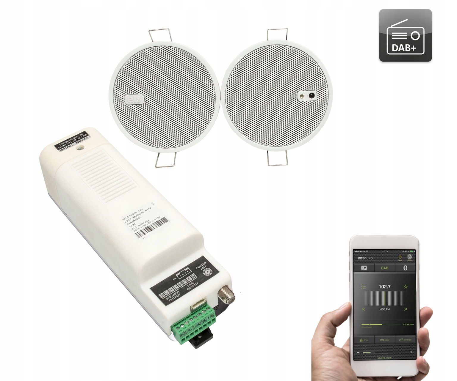 Rádio dab+ s Bluetooth pre kúpeľňu a kuchyňu Star 2,5