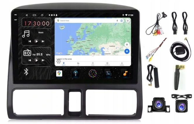 Rádio Gps Android Bt Honda Crv 2002-2006 128GB Sim