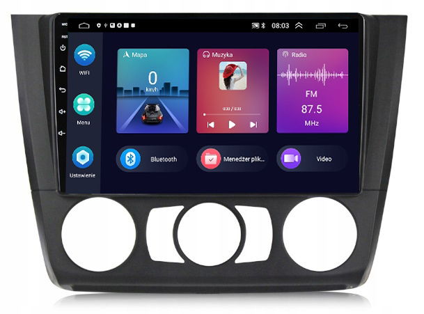 Rádio Gps Android Navigácia Bt Bmw 1 E81/E82/E87/E88 Carplay 2GB 64GB