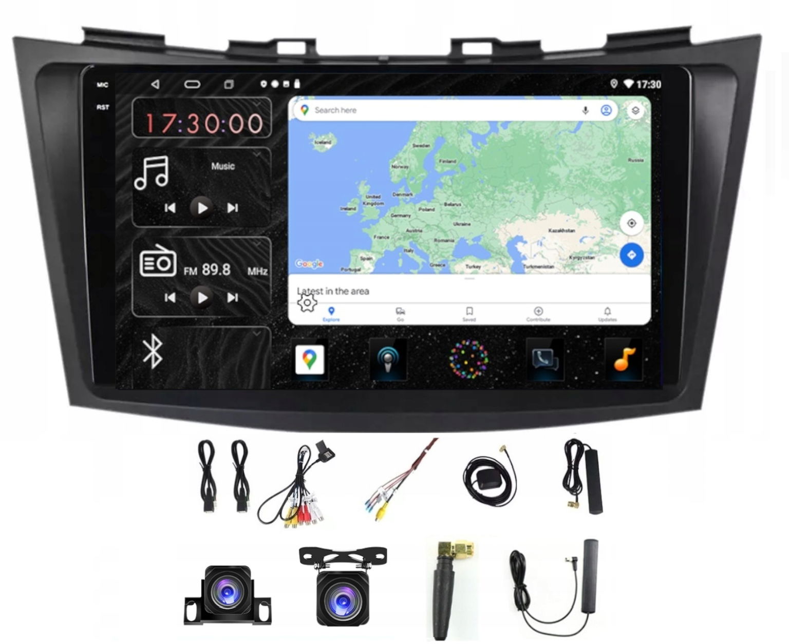 Rádio Gps Android Suzuki Swift 2011-2015 Carplay Wifi Usb 8/256GB Modem Sim