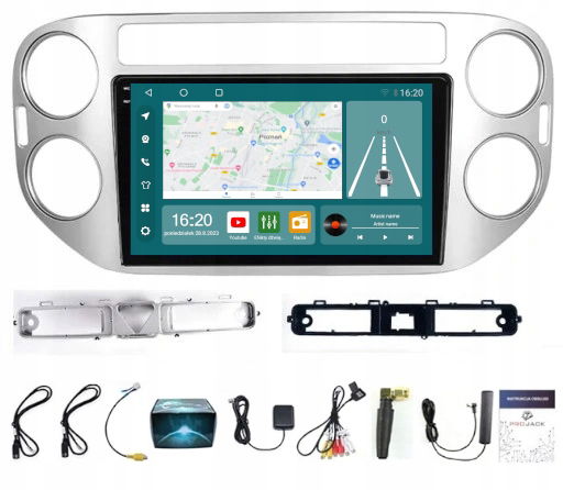 Rádio Gps Android Vw Tiguan 2007-2016 Carplay Wifi Usb 8/256GB Modem Sim