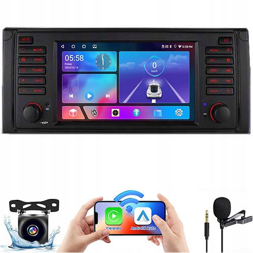 Rádio Navigácia 4GB 64GB Android Bmw 5 E39 1996-2003 X5 E53 2000-2006