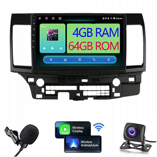 Rádio Navigácia Android Auto Carplay Mitsubishi Lancer 2007-2014 4GB 64GB