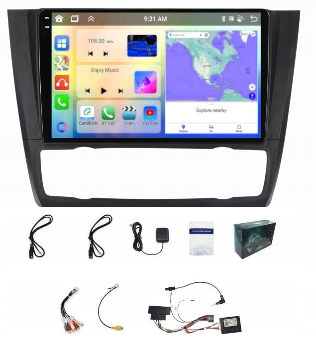 Rádio Navigácia Android Bmw 1 E81/E82/E87/E88 Wifi Usb Gps Carplay 4GB 64GB