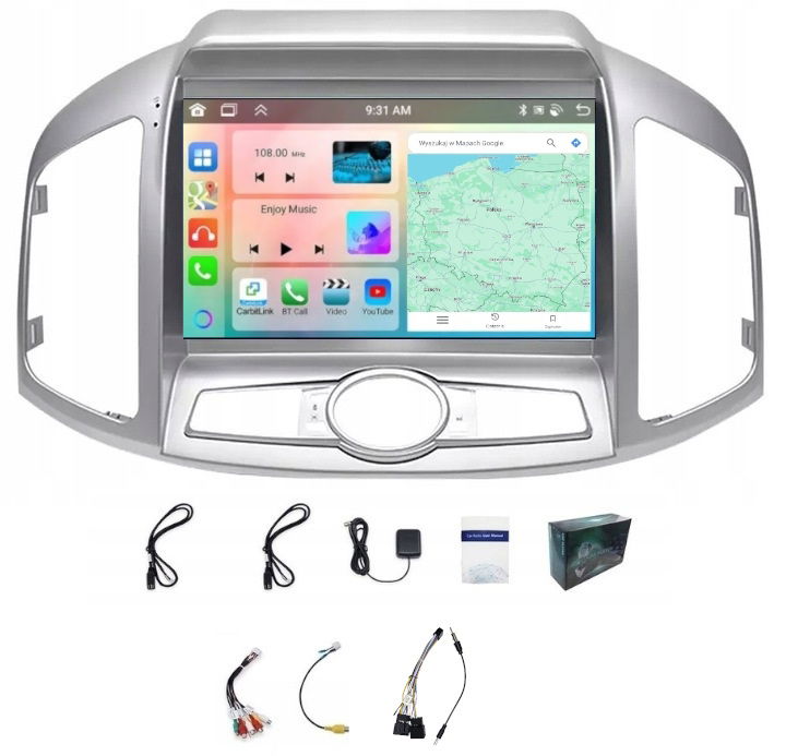 Rádio Navigácia Android Chevrolet Captiva 2012-2017 Carplay 6GB 128GB