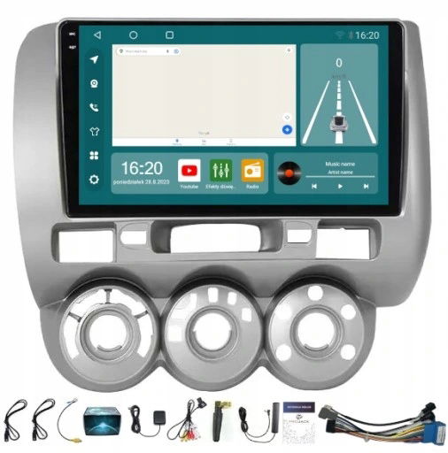 Rádio Navigácia Bluetooth Android Carplay Honda Jazz 2001-2008 8/256GB Sim