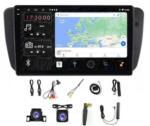 Rádio Navigácia Carplay Gps Android Seat Ibiza 6J 2008-17 4GB 64GB Sim