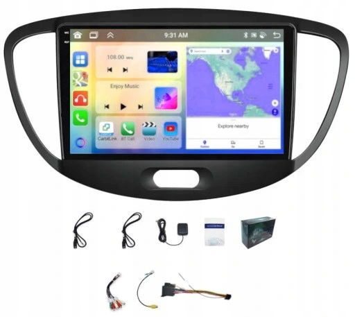 Rádio Navigácia Carplay Hyundai I10 2007-2013 Bt Wifi Android 4GB 64GB