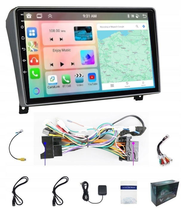 Rádio Navigácia Carplay Peugeot 407 2004-2011 Wifi Android 6GB 128GB