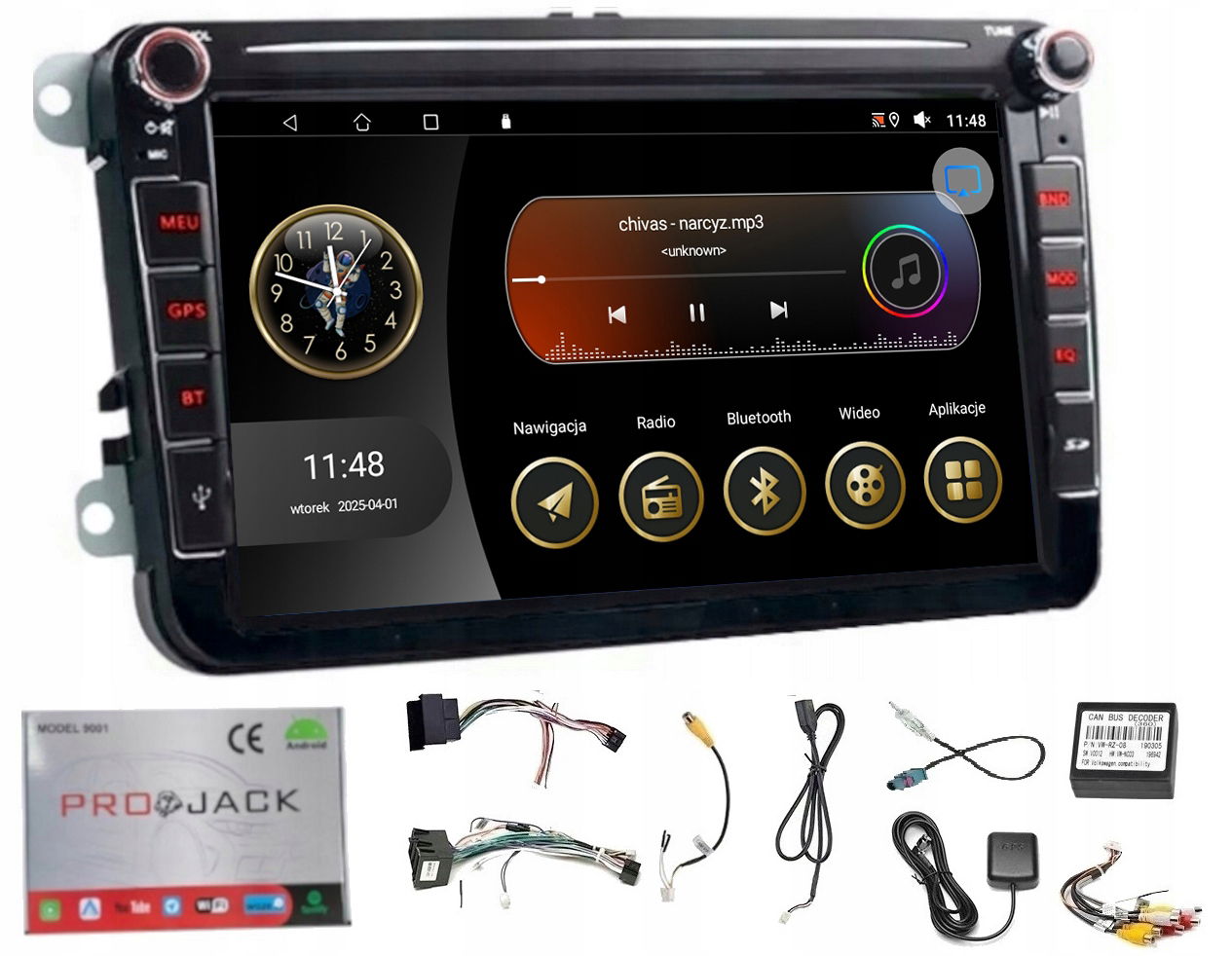 Rádio Navigácia Gps Andorid Vw Multivan 2003-2015 Wifi Carplay 64GB