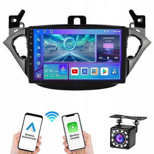 Rádio Navigácia Gps Android Opel Corsa E 2013-2019 Carplay Wifi 2GB/64GB