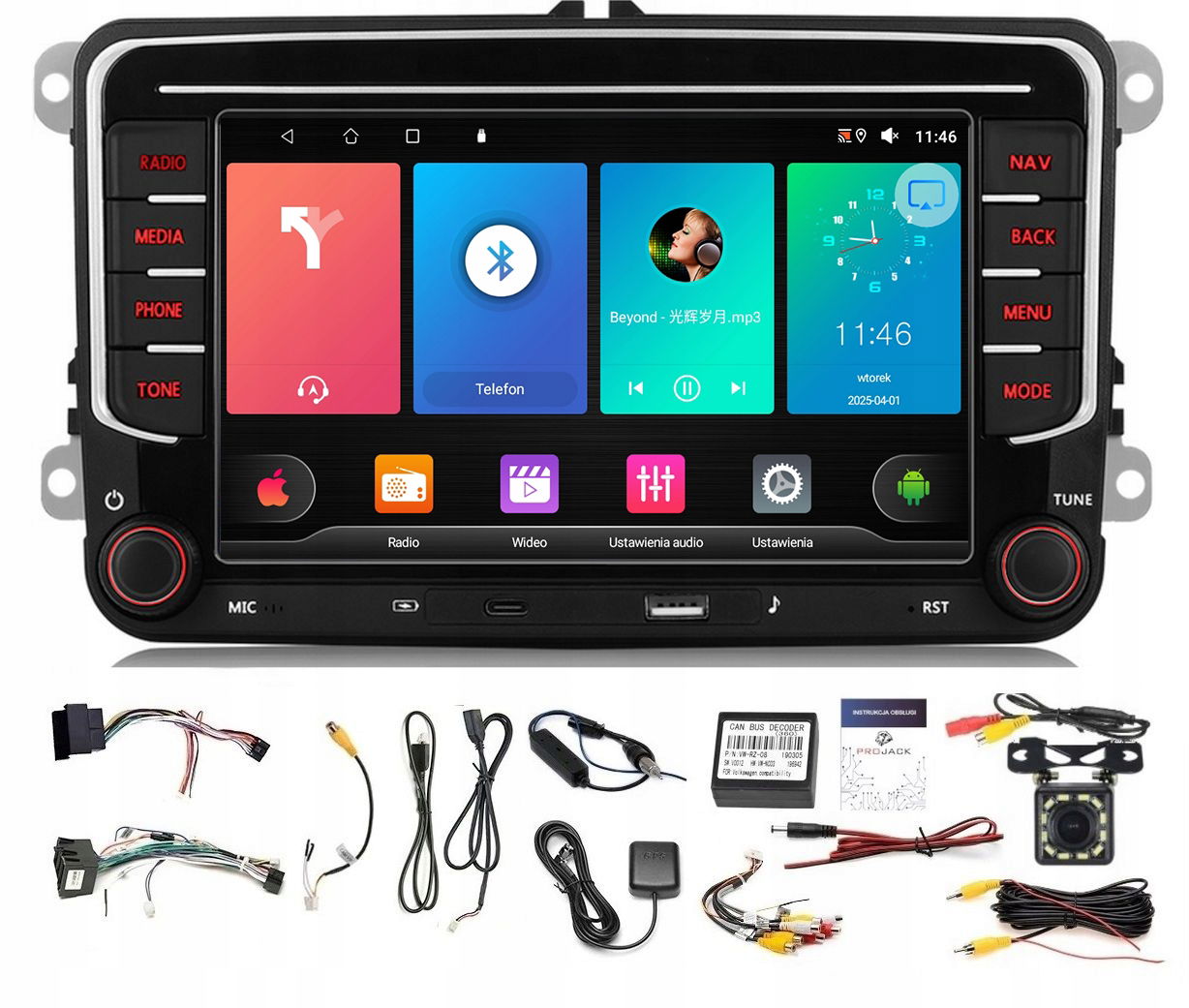 Rádio Navigácia Gps Android Vw Caravelle 2003-2015 Wifi Carplay 6GB 128GB
