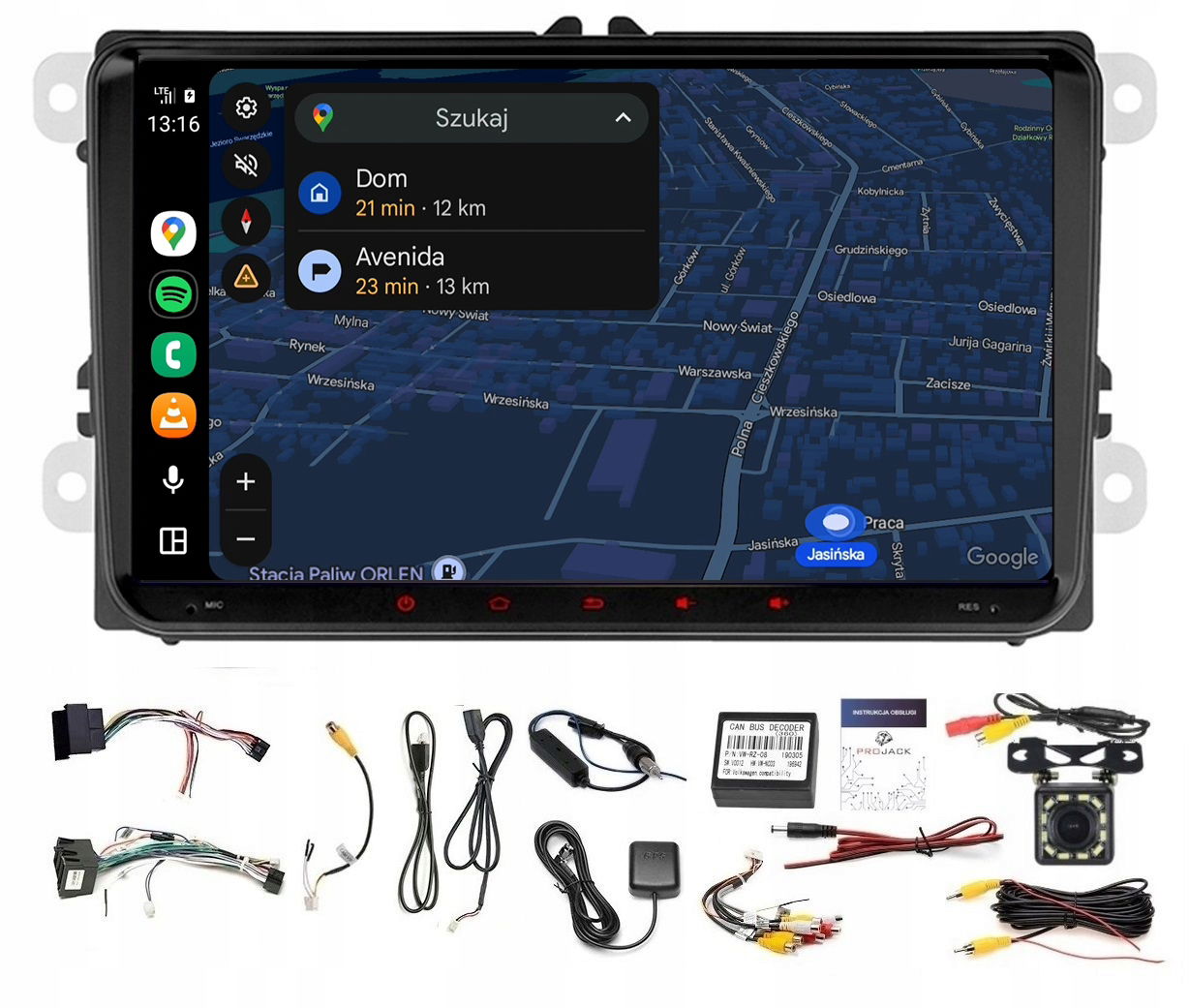 Rádio Navigácia Gps Android Vw Eos 2006-2015 Wifi Usb Carplay 2GB 64GB