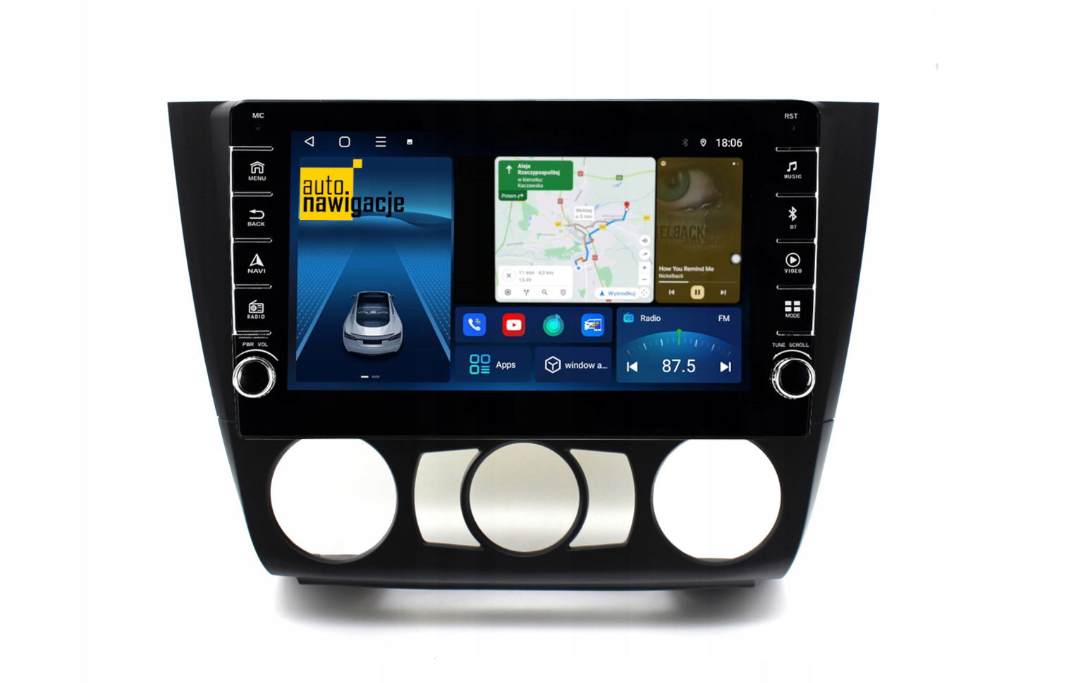 Rádio Navigácia Gps Bmw 1 E81 E82 E87 E88 2004-2013 Android